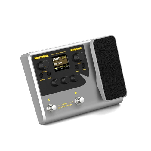 SONICAKE Matribox - Guitar Multi Effects Processor with Expression Pedal, With 130 Built-in Guitar/Bass/Acoustic Effects, Amp Modeling, IR Cabinets Simulation, Stereo OTG USB Audio Interface QME-50