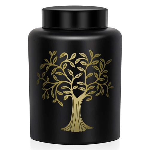 JOFUNG Urns for Human Ashes,JOFUNG, Metal Cremate Funeral Urn for Adult,Keepsake,Laser Engraving,Thread Design on The Top,Tree
