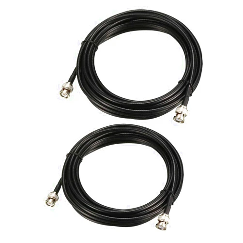uxcell RG58 Coaxial Cable with BNC Male to BNC Male Connectors 50 Ohm 15 Ft 2pcs