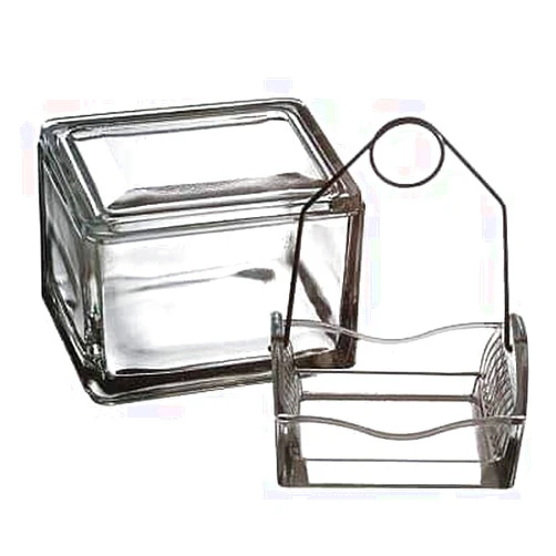 DWK Life Sciences (Wheaton) Staining Dish System with Glass Rack and Cover: 20-Slide Capacity