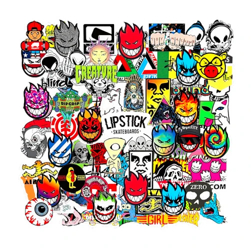 SDHM99 100Pcs Skateboard Stickers, Skateboading Pack Stickers for Suitcase Skateboard Laptop Computer Water Bottles Car Teens Boys Girls Decal Waterproof Sticker
