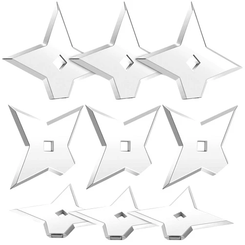 Weewooday 10 Pieces Cool Ninja Star Fridge Magnet Decorative Throwing Star Funny Anime Refrigerator Magnets Office Whiteboard Magnets for Home Office