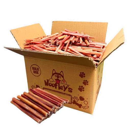 Woofley's 6 Inch Bully Sticks for Small Dogs - 100 Count - Safe, Easily Digestible Dog Chews