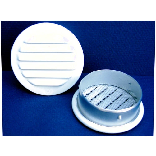 Maurice Franklin 6-rlw-100 Round Aluminum Louver with Insect Screen, White, 6