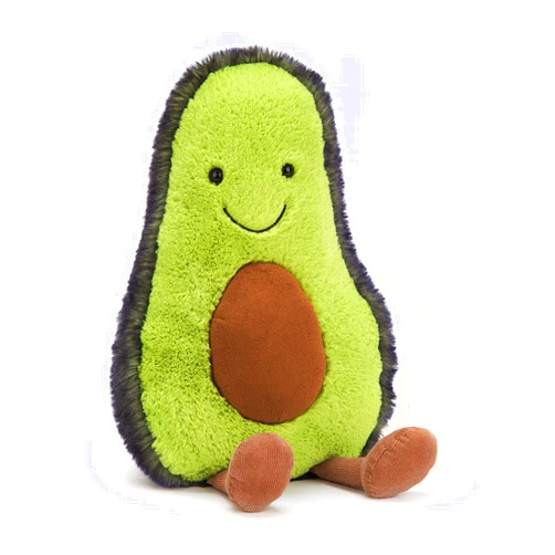 Jellycat Amuseables Avocado Stuffed Toy, Medium 12 inches | Vegetable Plush | Fun Gift Idea