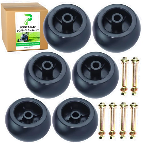 POSEAGLE 6 Pack 116-9981 Deck Wheels Replace 103-3168, 103-4051, 103-5364, 103-7263, 103-7363, 109-2098 Toro 1-603299, 1 603299, 68-2730 for Exmark Lazer Z E-Series, Lazer Z S-Series Mowers