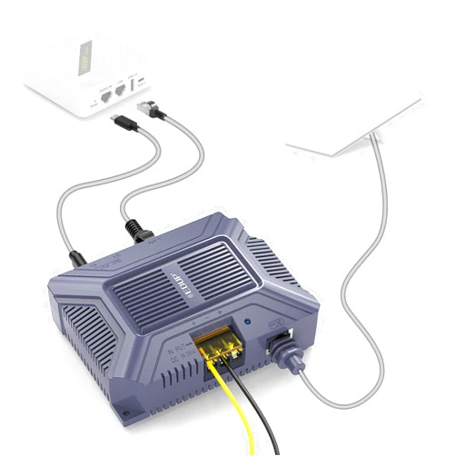 EDUP LOVE EDUP Starlink Gen 3 PoE Injector, 200W 5-in-1 GigE Passive & ESD Protection for Starlink V3 Dishy, 1000Mbps Starlink Ethernet Adapter with USB & Type-C Power Output for Starlink Standard (Gen 3)