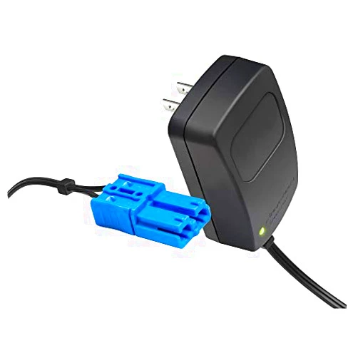 VAIX 12 Volt Kid Trax Battery Charger with Small Blue Plug, for 12V Child Ride On Car Dodge Ram 3500 Beetle Mini Rideamales Scout Pony Josie Unicorn Disney Mickey Minnie or Mouse Coupe Charger