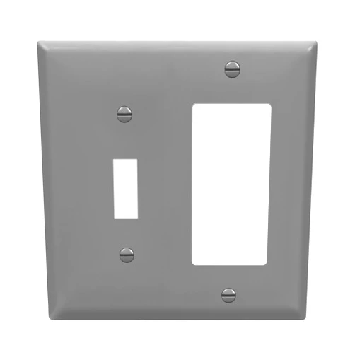 ENERLITES Combination Toggle Light Switch/Decorator Light Switch Plate, Double Switch Wall Plate, Standard Size 2-Gang 4.50