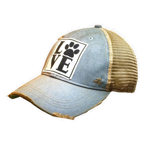 VINTAGE LIFE Love Paw Cap, Black