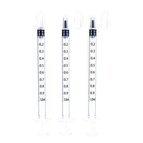 HiMo 1ml Syringe for Liquid, Oral, Scientific Labs, Measurement, Dispensing, with Cap- 3 Pack 1ml Syringes