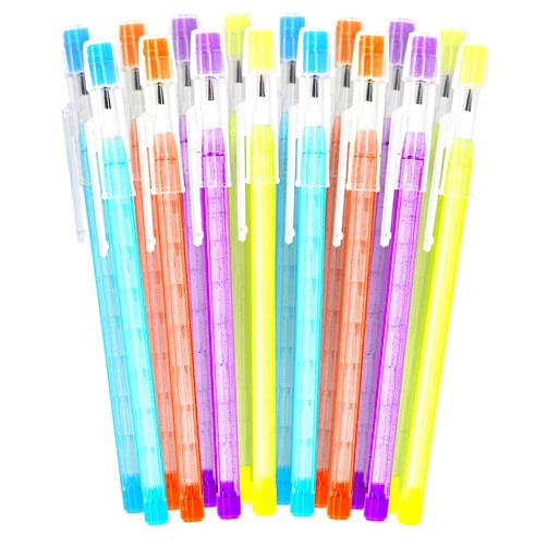 Emraw No 2 HB Pencils Multipoint Non-Sharpening Stackable Pencil with Matching Eraser (Pack of 16) - for Kids, Students, Teachers, Office