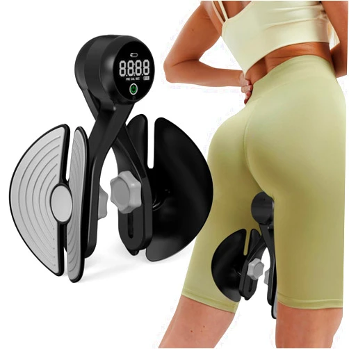 Transni Thigh Master, Inner Thigh Exercise Equipment with Counter Rechargeable, Kegel Exerciser with 4 Levels Resistance Adjustable, Pelvic Floor Muscle Trainer and Repair for Butt/Arm/Leg