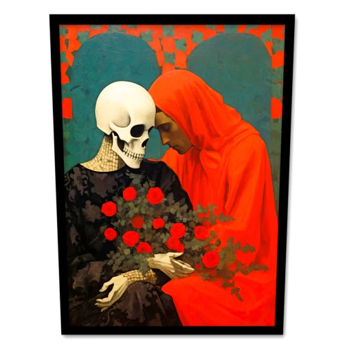 Wee Blue Coo Til Death Do Us Part And Beyond Gothic Artwork Framed Wall Art Print A4