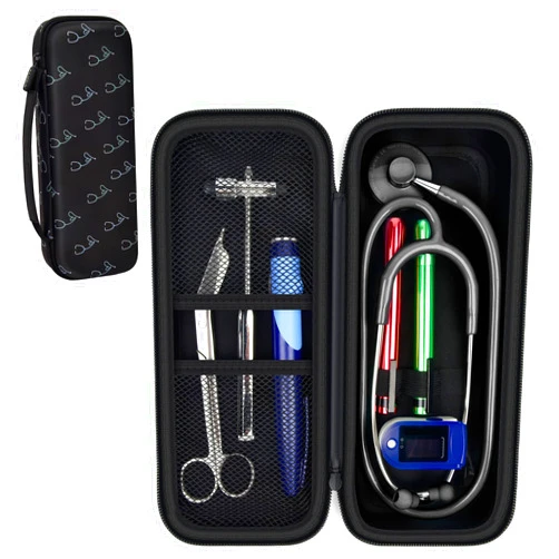 ALKOO Stethoscope Case Compatible with 3M Littmann Classic III Monitoring/Lightweight II S.E/Cardiology IV Diagnostic/MDF Acoustica Stethoscopes, Extra Pocket for Doctor & Nurse Accessories (Multi-Color)
