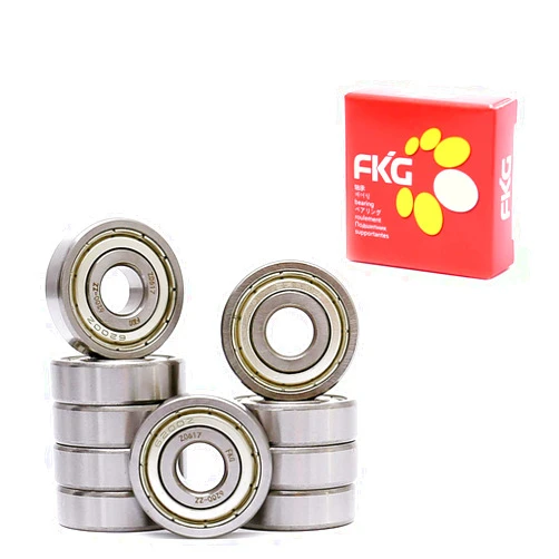 FKG 6200-ZZ 10x30x9mm Deep Groove Ball Bearing Double Metal Shields Bearing Pre-Lubricated 10 Pcs