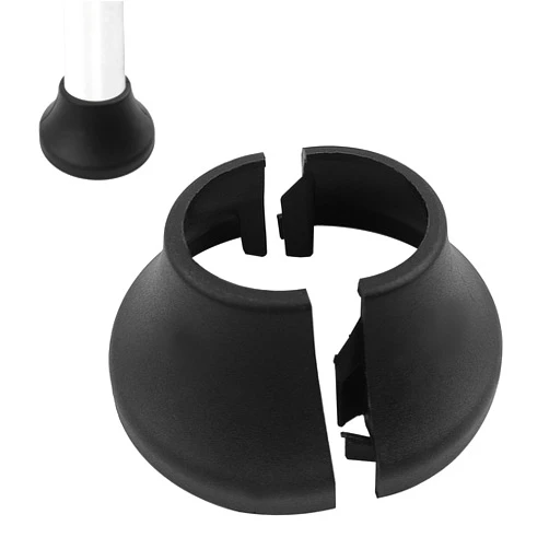 Myard Deck Round Interlocking Cover Skirt – Fits 1-7/8 Inch Post – Durable Nylon Weather Resistant Railing Shoe Base for Hand & Stair Rail Feet (1, 1-5/8 Inch)