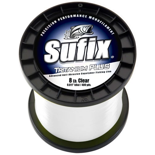 Sufix Tritanium Plus 1-Pound Spool Size Fishing Line (Clear, 8-Pound)