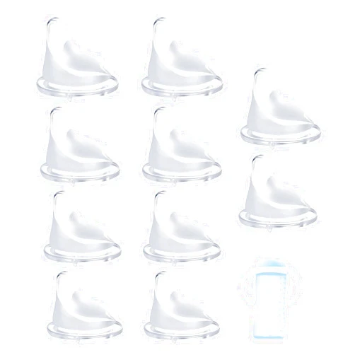 RXZHZYM 10Pack Silicone Spout Applicable for NUK, Soft Spout Applicable for NUK Active and Learner Cups, Transition from Bottle to Cup, Leakproof Design.