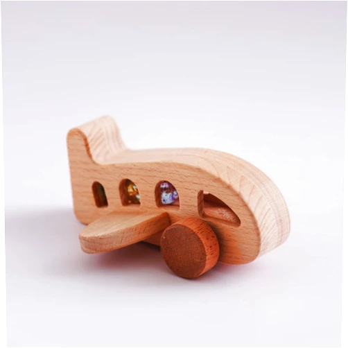 GOODMOM Wooden Push and Pull Toy Airplane, air Transport Toy Set, Wooden Pull Game, Montessori Toys for Children Aged 1-5, Suitable for Baby Toddler boy Girl Gift