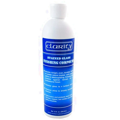 Rainbow Art Glass Clarity Stained Glass Finishing Compound 12oz.