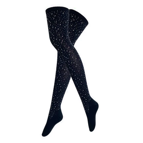 Lookswe Womens Over Knee High Socks Sexy Sparkle Rhinestone Stockings Long Casual Socks
