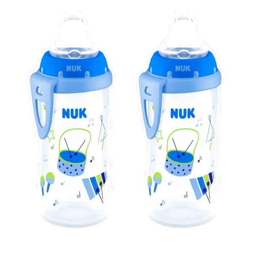 NUK Active Sippy Cup, 10 oz, 2 Pack, 8+ Months, Blue