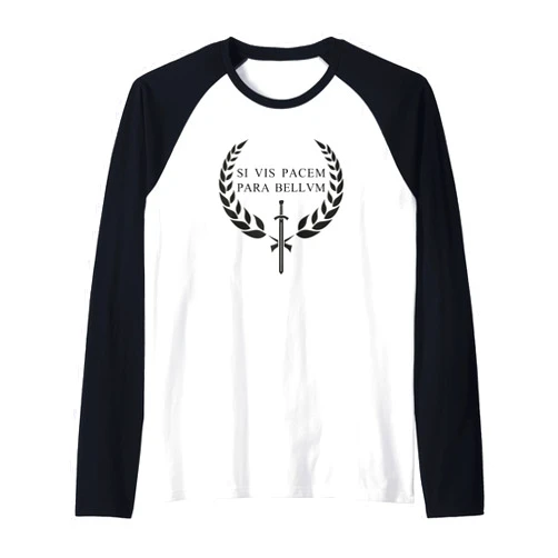 Zeitgeist: Lateinische, lustige Sprüche & Geschenk SI VIS PACEM PARA BELLUM - Who wants peace ready to war Raglan Baseball Tee