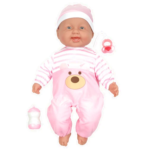 JC Toys ‘Lots to Cuddle Babies’ 20-Inch Pink Soft Body Baby Doll and Accessories Designed by Berenguer, Pink - caucasian