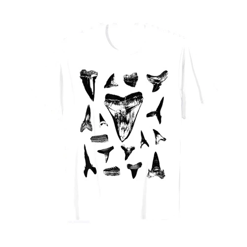 Fossil Collector Clothing Shark Teeth Fossil Hunter Collector Multi Tooth Rock Hound T-Shirt