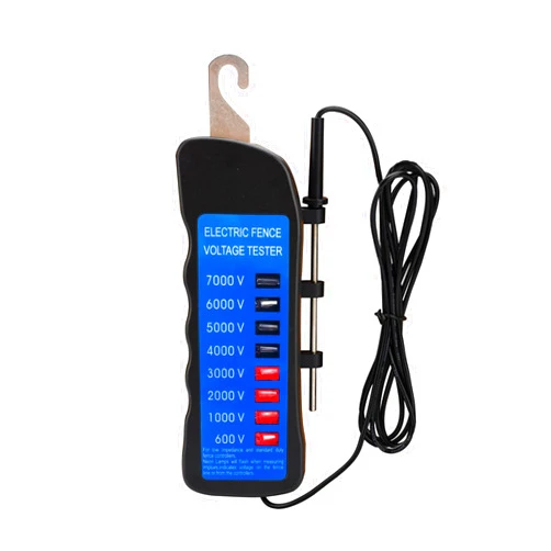 L-FENCE LYDITE FENCE Electric Fence Voltage Tester, 7KV Fence Tester 8 Neon Indicator Lights/Fence Tester for Farms Farms Fault Finder Portable Testing Tool