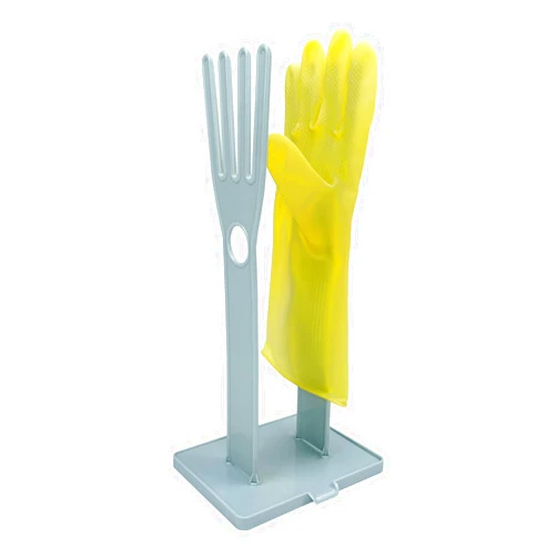 UXZEB Kitchen Glove Holder Mitten Dryer Reusable Bag Dish Towel Drying Organizer Plastic Washing Rack Sink Hanger Stand(Blue)