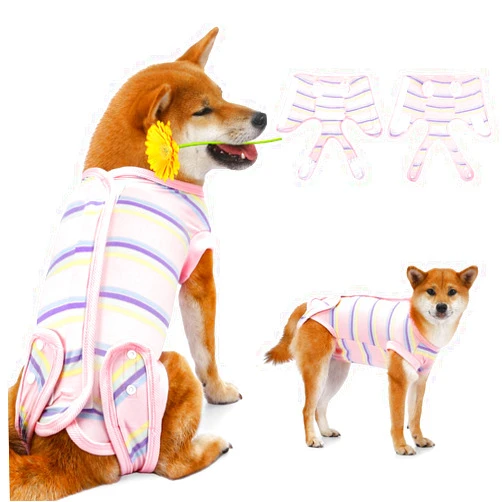 VavoPaw Dog Surgery Recovery Suit, Dog Surgery Suit Dog Onesie for Surgery, Dog Bodysuit for Female Male Puppies,Dog Cone Alternative for Abdominal Wounds Skin Diseases After Surgery, XL Pink