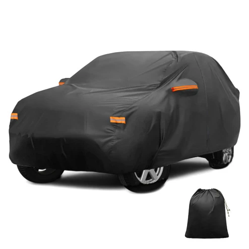 X AUTOHAUX Car Cover Outdoor Waterproof Sun Rain Snow Hail Protection with Left Side Door Zipper 210D-PU for Volvo XC90