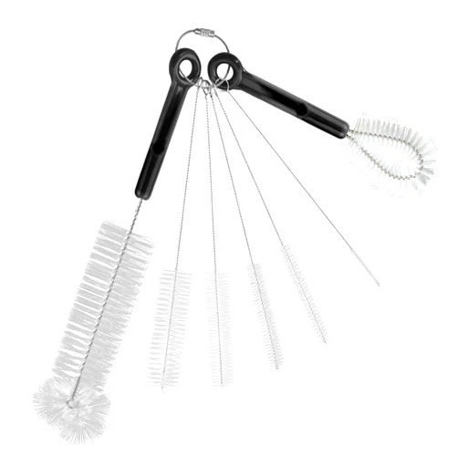 EAKAOAO Bottle Brush and Straw Cleaner Brush Set,7 Pcs 12” Extra Long Water Bottle Cleaning Brush for Cleaning Baby Bottles,Straws, Narrow Neck Bottles, Wine Decanter,Pipes and Cup Cover