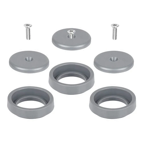 KANONEY 3 Pack Pre-Rinse Spray Valve Repair Kit for Most Commercial Kitchen Sink Faucet Dish Sprayer 1.42 GPM Spray Face Bumper and Screw Repair Part, Grey