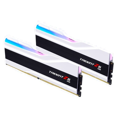 G.SKILL Trident Z5 RGB Series (Intel XMP 3.0) DDR5 RAM 32GB (2x16GB) 6000MT/s CL32-38-38-96 1.35V Desktop Computer Memory UDIMM - Matte White (F5-6000J3238F16GX2-TZ5RW)