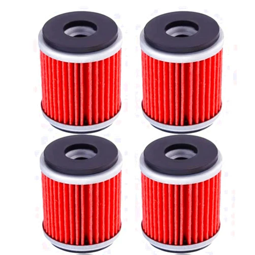 Xialukeparts 4-Pack Oil Filter Replacement Oil Filters Fit for Yamaha YZ250 XT250 YBR250 YFZ450 YFZ450R YFZ450W YFZ450X YFZ459R YZ250F YZ450F WR250F WR250R WR450F WR250X