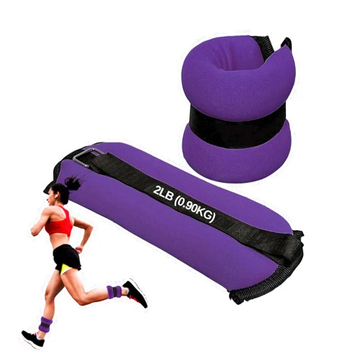 FUXION SPORTS FUXION Adjustable Ankle Weights 1.5/2.0/2.5 lbs Pair, Fully Adjustable for Ankle Wrist Arm or Leg, for Training Warm-up Pilates Gym Accessories