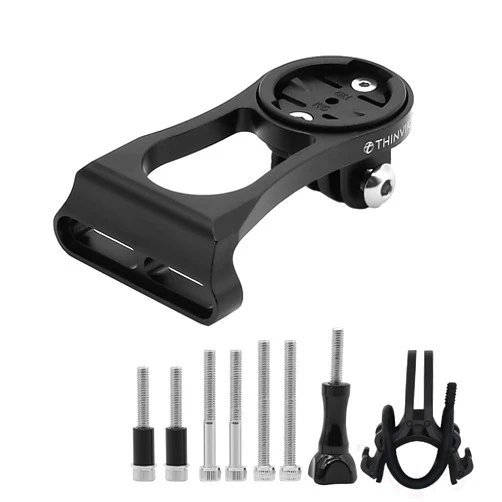 Thinvik Bike Computer Mount for Garmin Edge,Gopro Combo Mount,Compatible with All Garmin Series 1030 1000 830 820 810 530 520 510 500 25 20 GPS Computer - CNC Aluminum Alloy