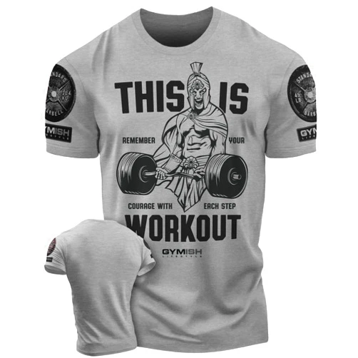 Gymish Lifestyle Spartan Warrior Workout Gym Shirt, Lifting Tshirt for Gym Goers