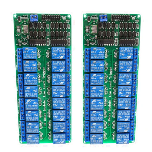 ACEIRMC 5V 16-Channel Relay Interface Board Module Optocoupler LED LM2576 Power for Arduino DIY Kit PiC ARM AVR (2pcs)