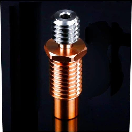 POLISI3D Upgrade All Metal BiMetal Heatbreak Titanium Copper Bi Metal Throat Compatible with 1.75MM Volcano V6 Heater Block Hotend, Titan Aero Extruder Prusa i3 MK3S Sidewinder X1 3D Printer
