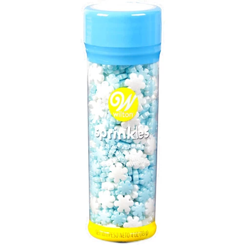 Wilton Sprinkles Mix-Christmas Pearlized Snowflakes