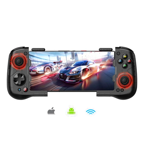 nubia RedMagic Mobile Gaming Controller for Android/iPhone with Phone Case Support, Hall Effect Joysticks Wireless Phone Controller with RGB Light, Split Design Handheld Gaming Gamepad