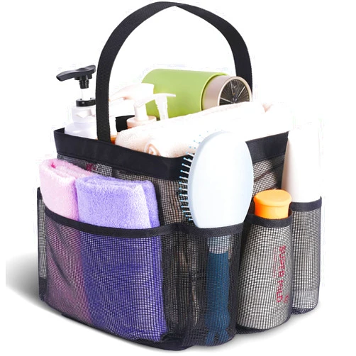 EUDELE Mesh Shower Caddy Portable for College Dorm Room Essentials,Portable Shower Caddy Dorm with 8-Pocket Large Capacity,Shower Bag for Beach,Swimming,Gym