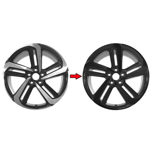 SlickMod Chrome Delete Blackout Vinyl Overlay for 2018 2021 Honda Accord Sedan 19 Sport Wheel Rims 1. Gloss Black
