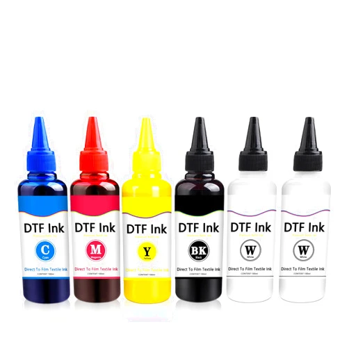 YOUEXPERT DTF Ink Premium Heat Transfer Ink Conversion Kit Refill for Epson L1800, R2400, L800, 1430, P400, P800, R2000, XP-15000 All DTF Printers, for DTF Film (CMYBK Wh, 6x100ml)