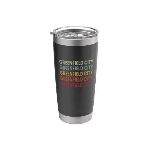 Greenfield City California Greenfield City CA Retro Vintage Stainless Steel Insulated Tumbler
