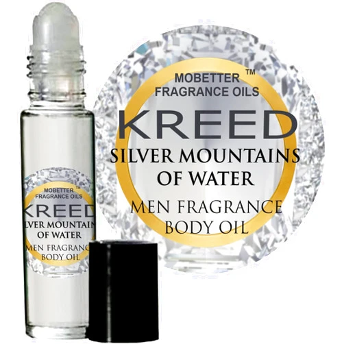 MOBETTER FRAGRANCE OILS' Our Impression of Creed Silver Mountain Water for Men Body Oil 1/3 oz roll on Glass Bottle